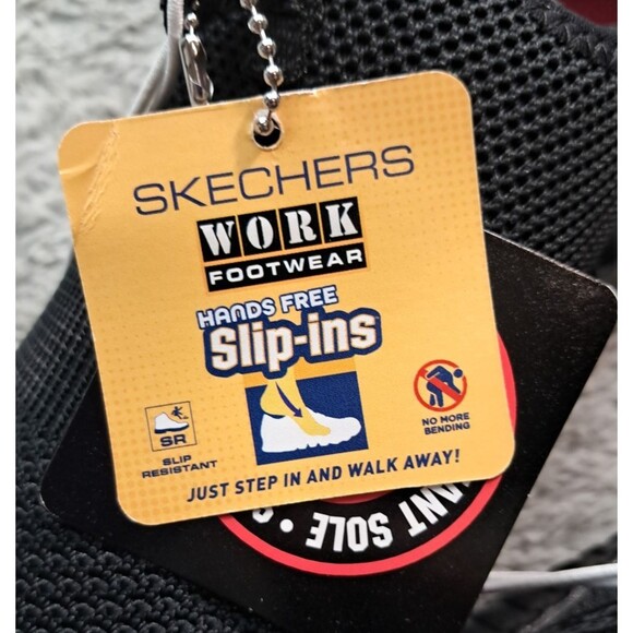 NEW Skechers Slip-on Work Slip Resistant Mens 8 Electrical Hazard Shoes Sneakers - Picture 9 of 12